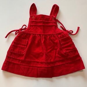 Popsicle - 3, vintage toddler, red corduroy jumper